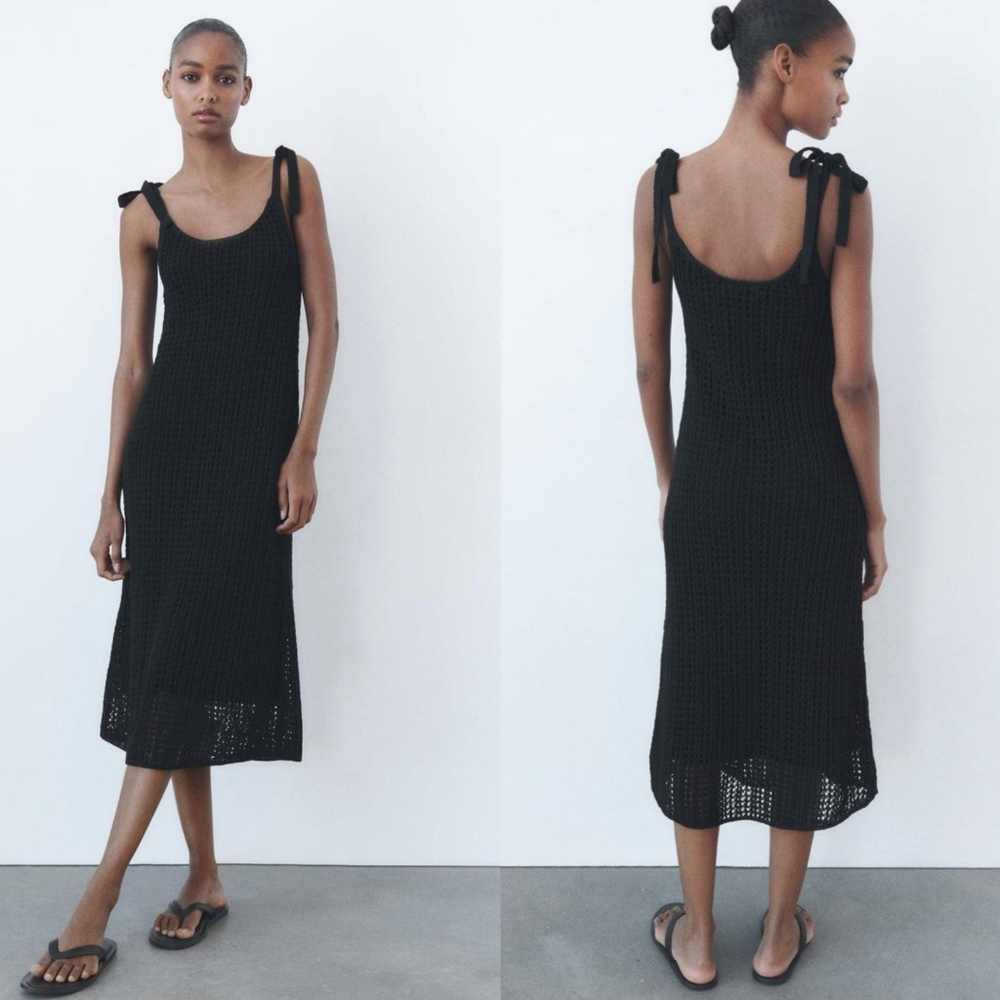 Zara Black Midi Dress